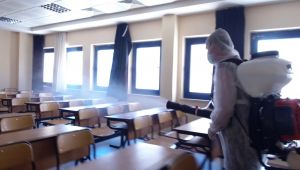 Kahramanmaraş’ta sınav öncesi dezenfekte