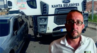 Kahta Belediyesi’ne ait çöp kamyonu kazaya karıştı: Mağdur vatandaş hakkını arıyor