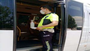 Kahta'da maske ve sosyal mesafe denetimi