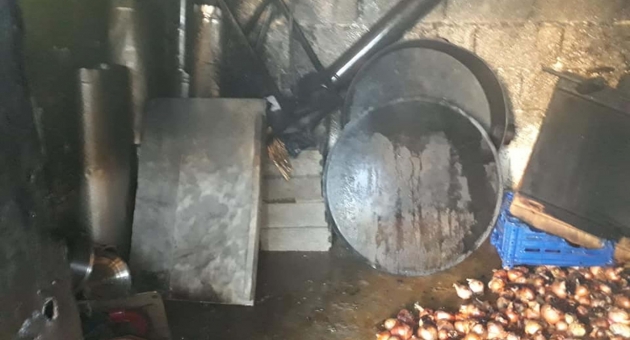 Kahta’da Odunluk Yangını
