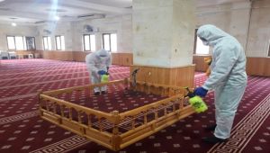 Karaköprü’de Camilerde Coronavirüsü Önlemi