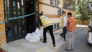 Karantinaya alınan bölgelere gıda desteği sürüyor