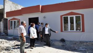 Kaymakam İmamoğlu, Zeytin Dalı Harekatı şehidi için yaptırılan evin inşaatını inceledi