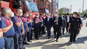 Kent protokolü itfaiye çalışanlarının haftasını kutladı