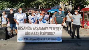 KESK üyelerinden toplu sözleşme tepkisi