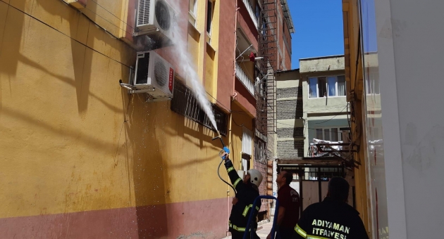 Klima Motorundan Çıkan Yangın Korkuttu
