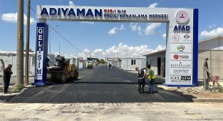 Konteyner Kentlerde asfaltlama çalışması