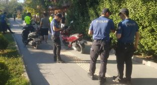 Mimar Sinan Parkı'nda sıkı denetim: Motosikletlilere ceza yağdı