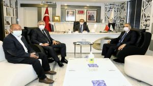 Mülkiye Başmüfettişi Akalan ve Vali Çuhadar'dan, Başkan Kılınç'a ziyaret