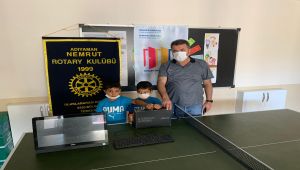 Nemrut Rotary Kulubü'nden şehit yakınına bilgisayar desteği