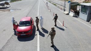 Nissibi Köprüsü'nde Koronavirüs Denetimi Havadan Görüntülendi