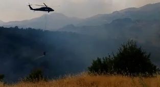 Orman yangını helikopter desteğiyle kontrol altına alındı - Videolu Haber
