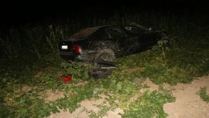 Otomobil kontrolden çıkarak tarlaya uçtu: 1 yaralı