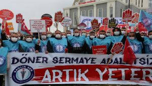 Sağlık-Sen’den bakanlık önünde döner sermaye tepkisi
