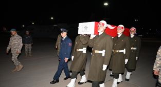 Şehit Taşkın'ın cenazesi Malatya'ya getirildi
