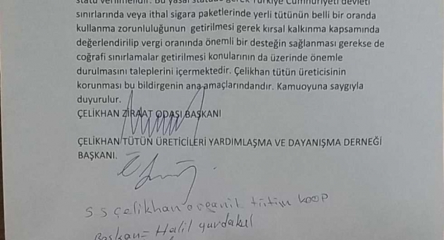 STK'lardan Tütün İçin Ortak Bildiri
