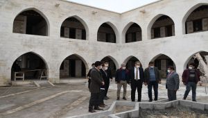 Tarihi Tuz Hanı'nda restorasyon çalışmalarında sona gelindi