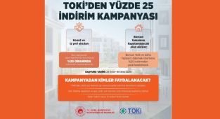 TOKİ'den ev ve iş yeri sahiplerine yüzde 25 indirim fırsatı
