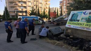 Trafoya çarptı alev alınca olay yerinden kaçtı