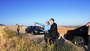 Vali Çuhadar, Mermer İhtisas OSB arazisini inceledi