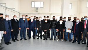 Vali Çuhadar ve Açıkgöz, ASGEM’deki atölyeleri gezdi