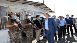 Vali Çuhadar, yol kontrol ve uygulama noktalarını ziyaret etti