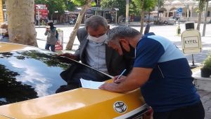 Zabıtadan ticari taksi denetimi
